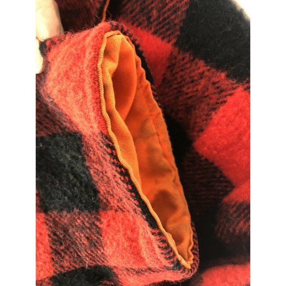 Vintage Hunting Jacket Mens XL Buffalo Plaid Reversible Warm Hipster Snap Button - Picture 2 of 6